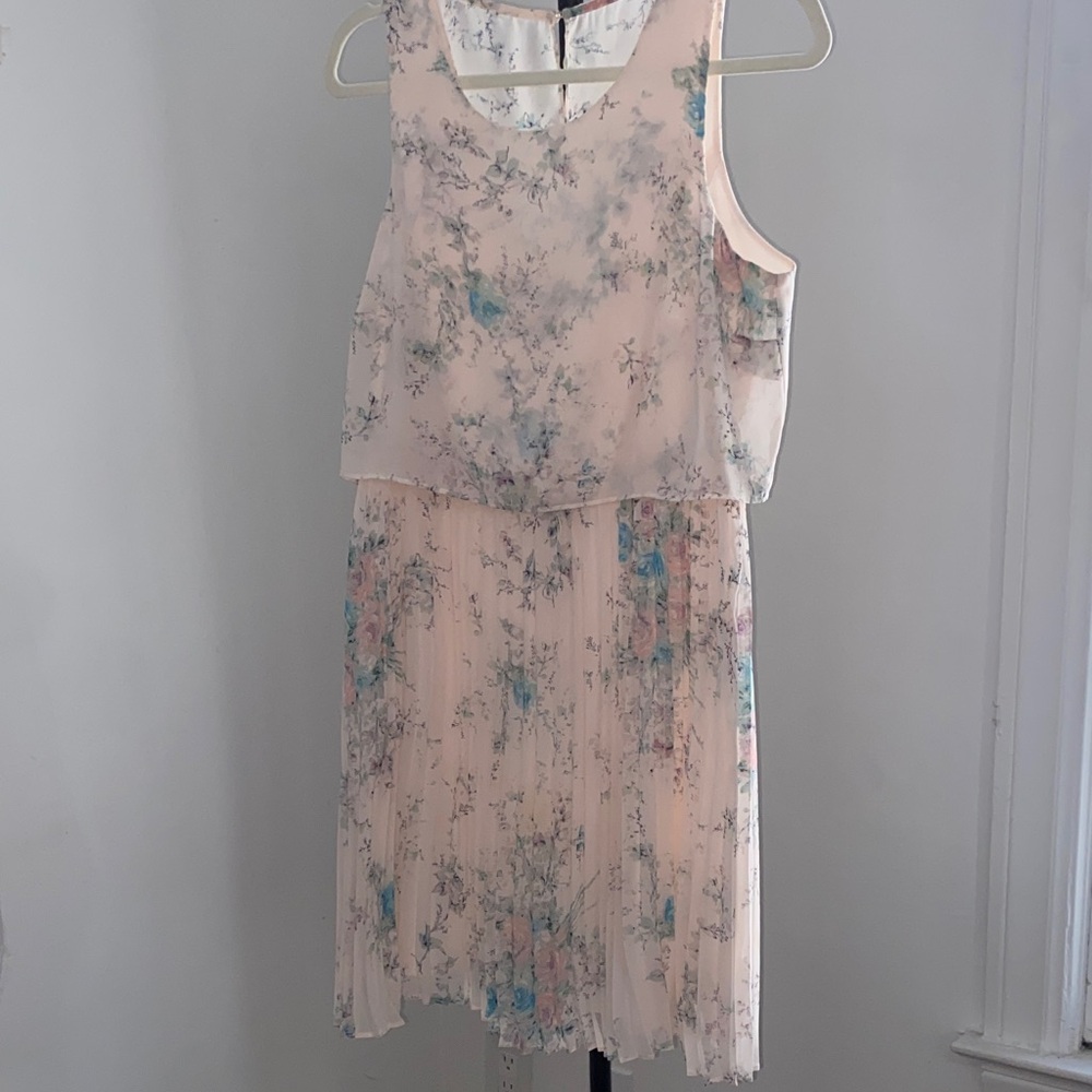 LC Lauren Conrad Floral Sleeveless Dress - Pink and Blue